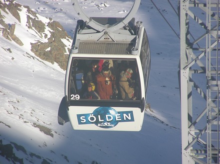 Talfahrt mit der Gondel